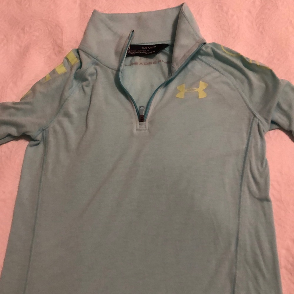 Girls zipper long sleeved pullover